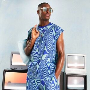 Blue and Green Festival Tank